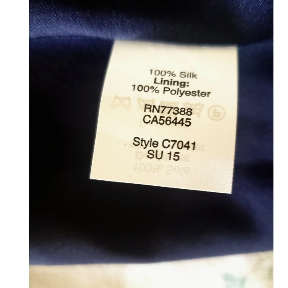Madewell Silk Skirt Nico Mini Women's M Blue 100% Silk Print Lined Zipper Flared
